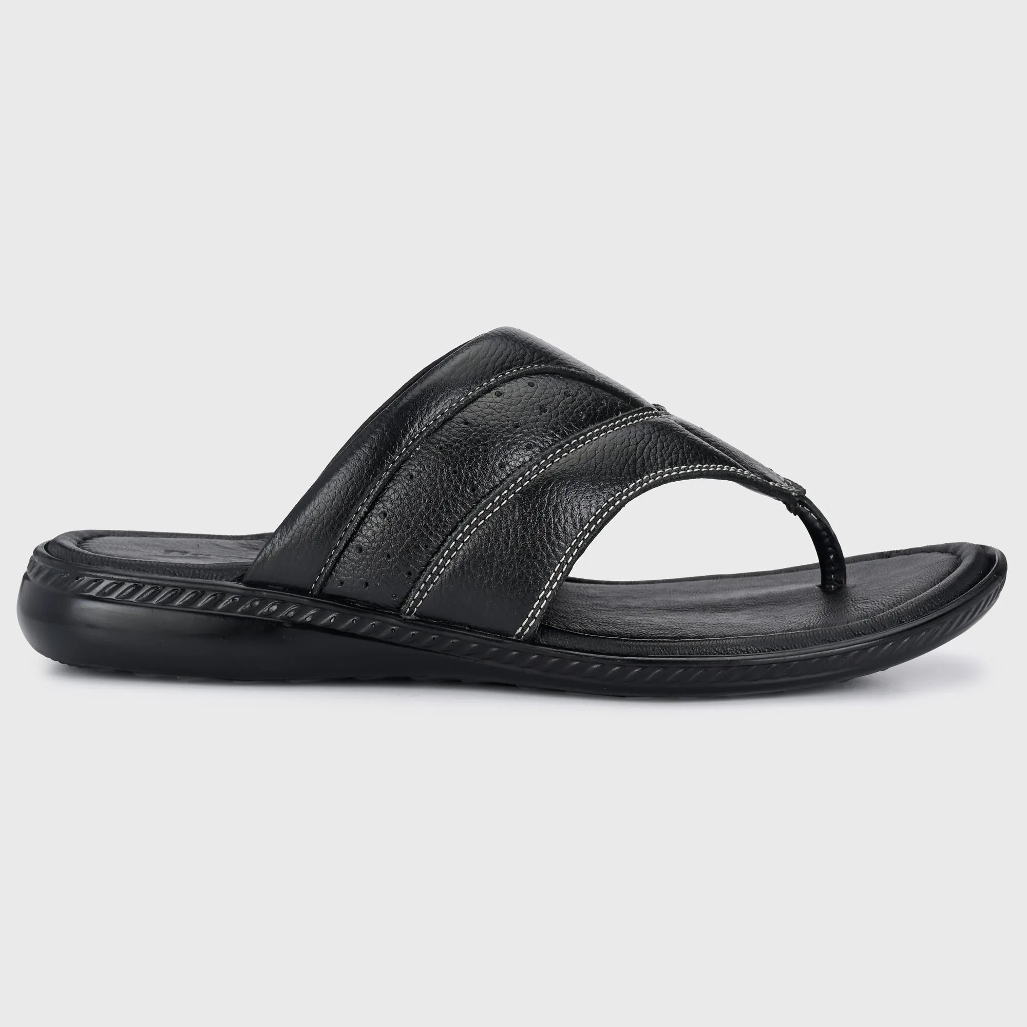 Stylish Serenity: Genuine Leather Slippers for Men
