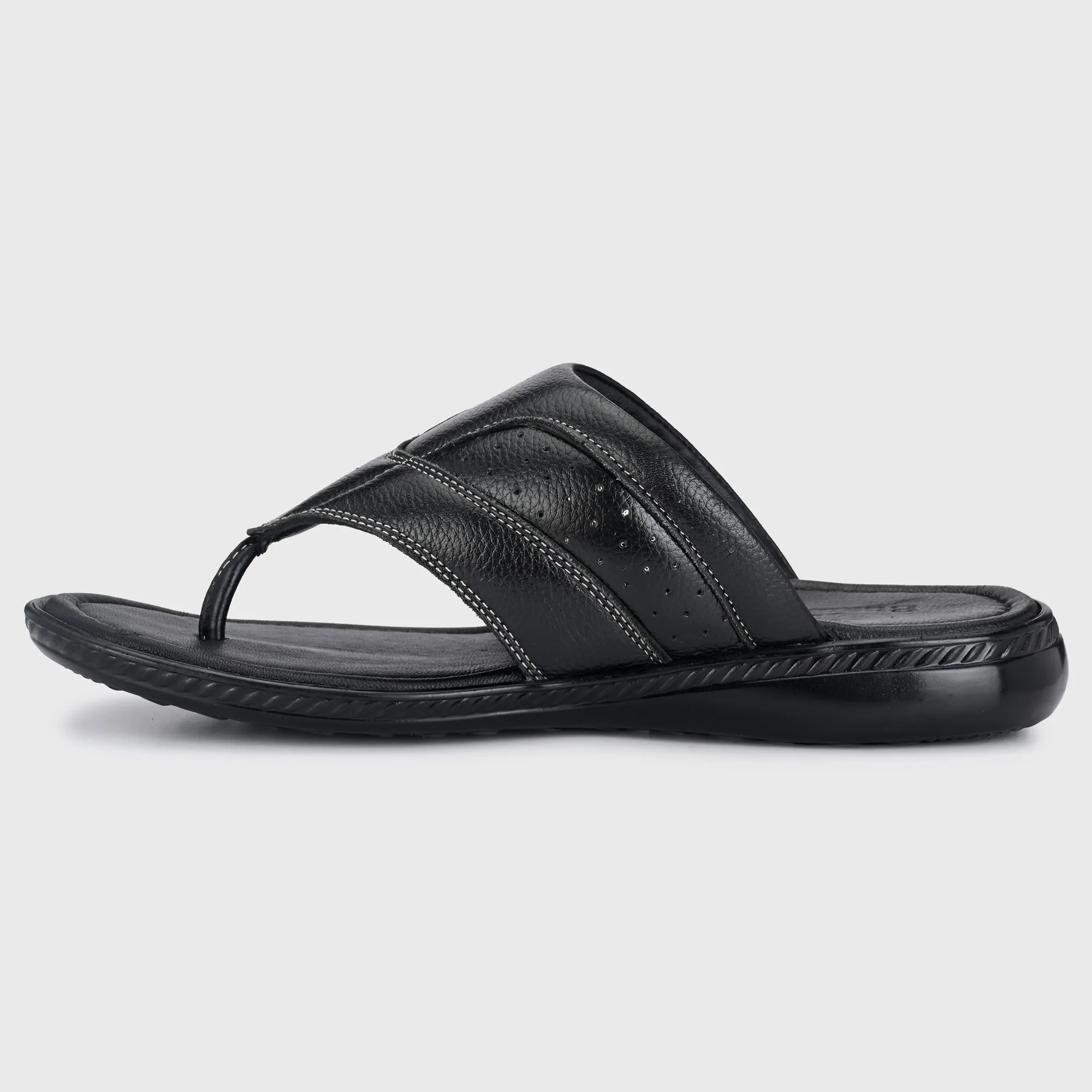 Stylish Serenity: Genuine Leather Slippers for Men