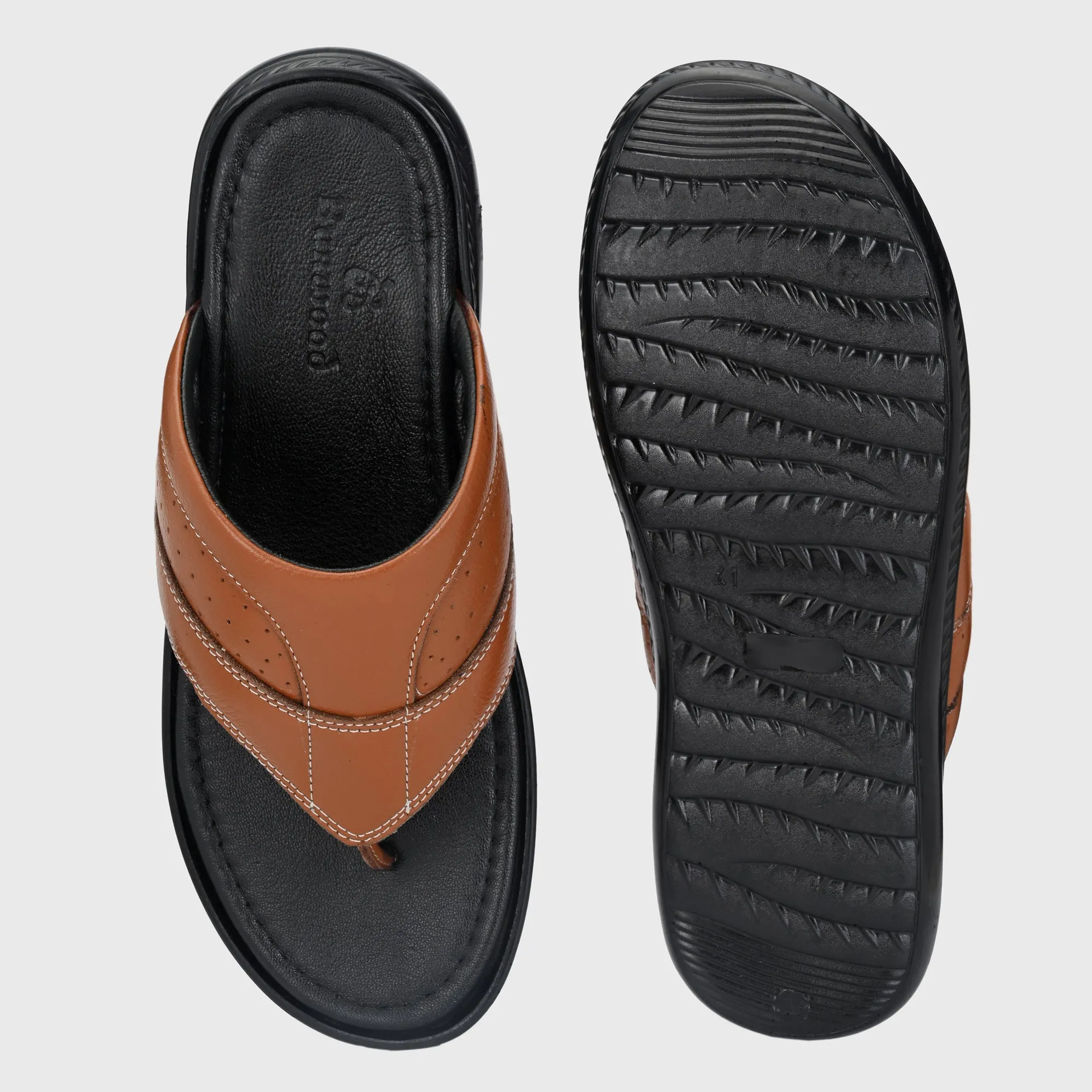 Stylish Serenity: Genuine Leather Slippers for Men