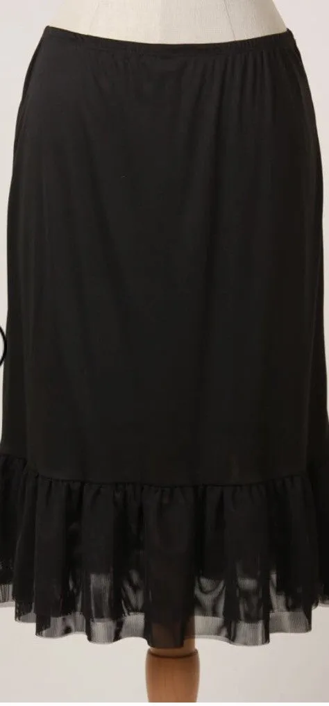 Tamela Slip extender Ruffle -Black