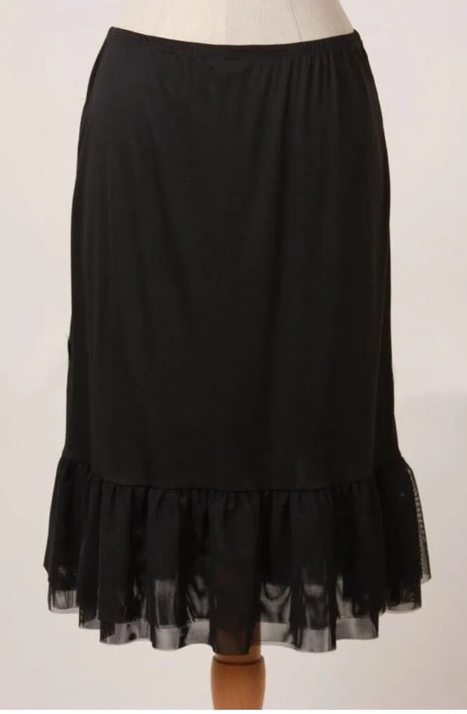 Tamela Slip extender Ruffle -Black