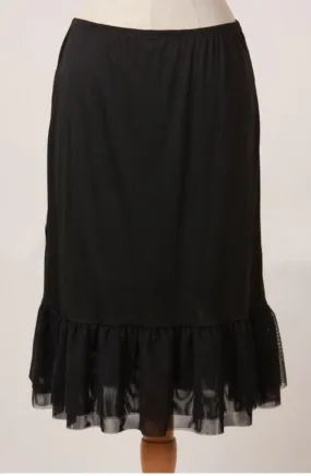 Tamela Slip extender Ruffle -Black