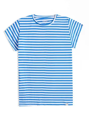 Turquoise Striped Short-Sleeve