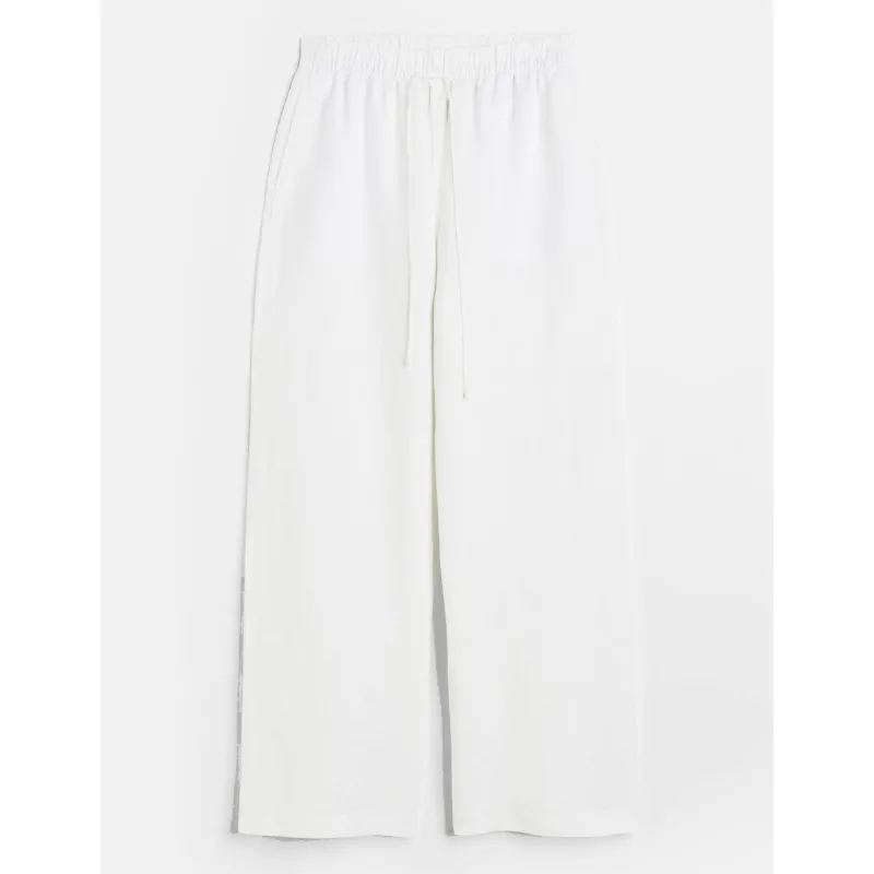 Versatile Drawstring Wide Trousers