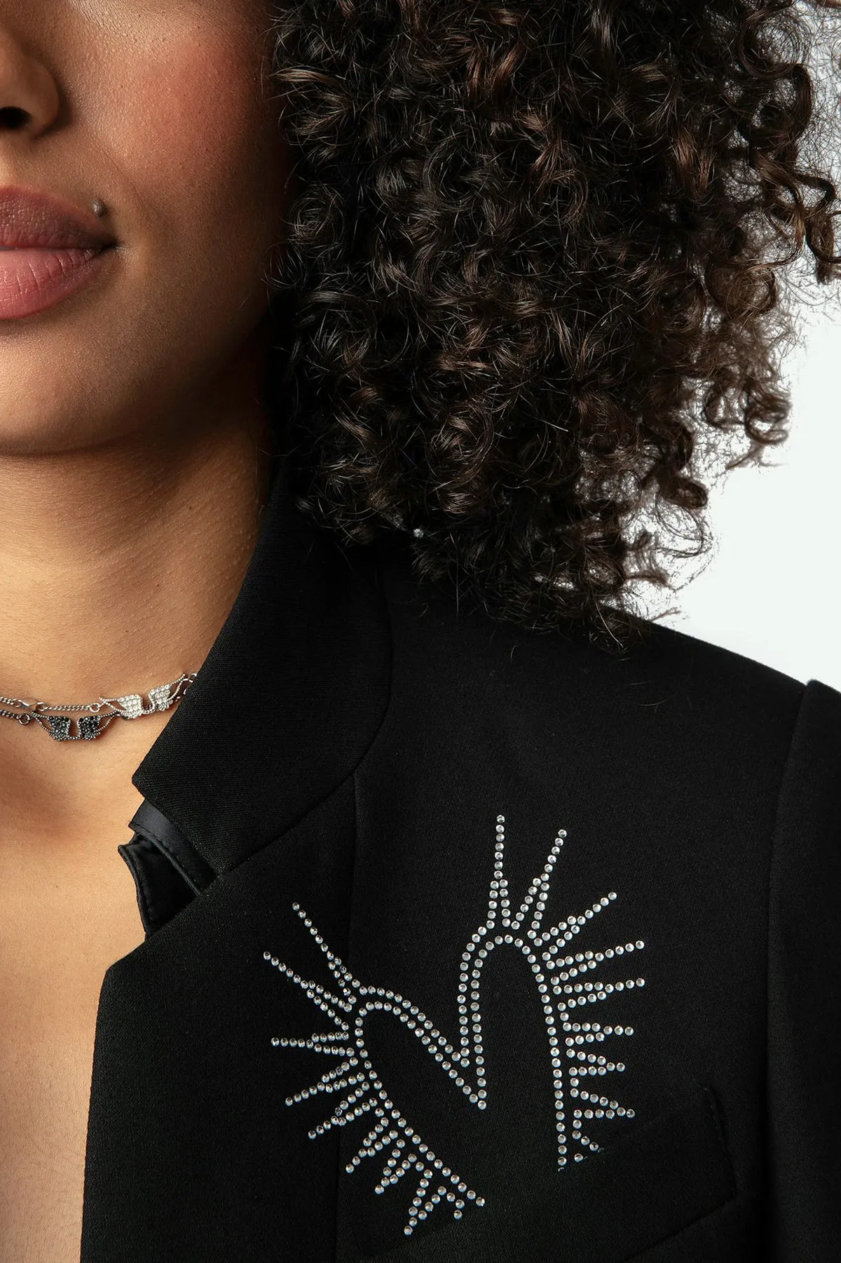 Very Strass Heart Blazer