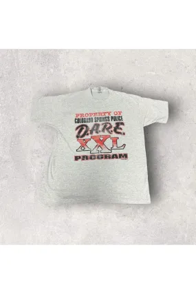 Vintage 1995 Property of Colorado Springs Police D.A.R.E. XXL Program Tee- XL