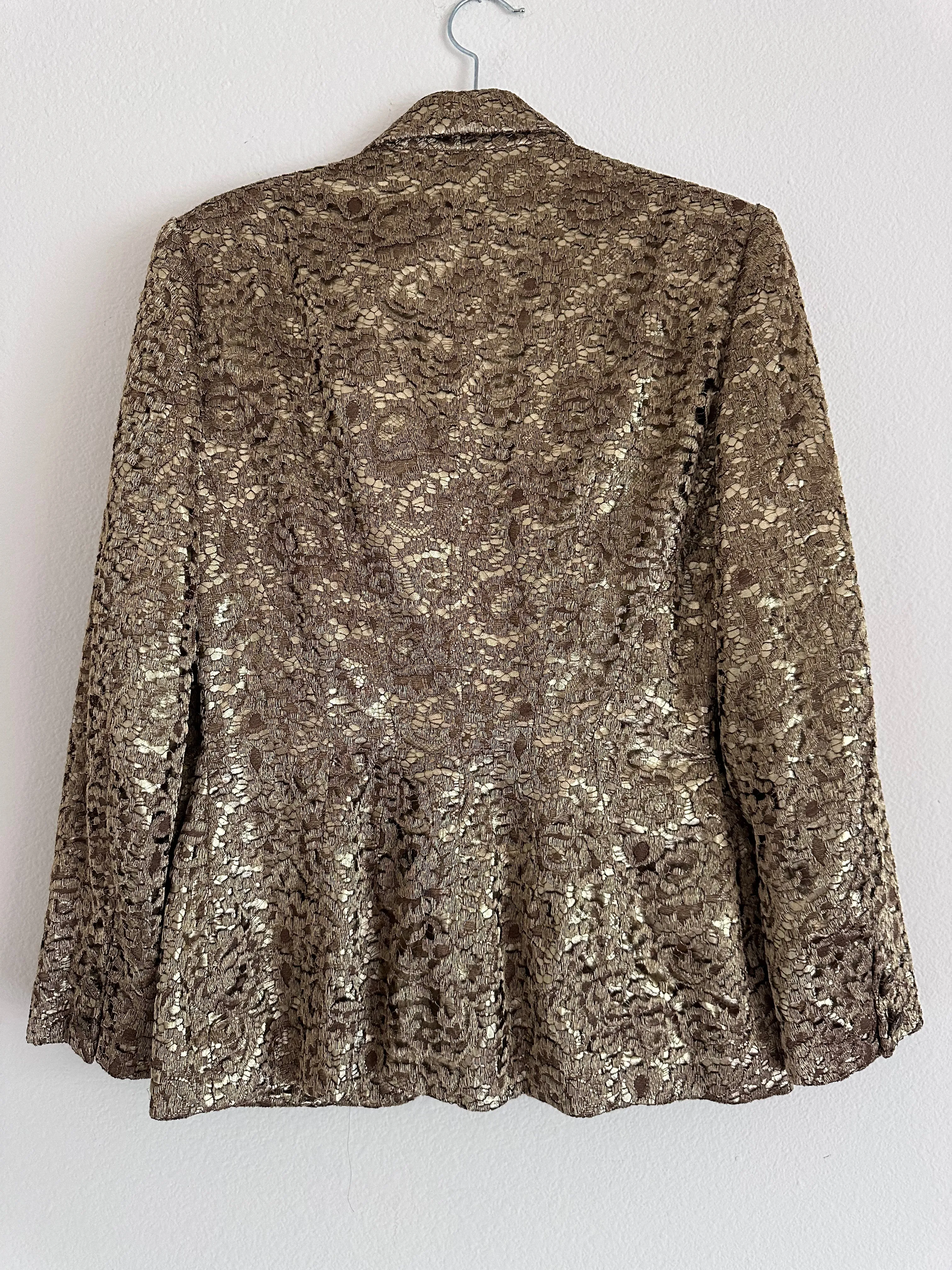 Vintage Sophie Sitbon Gold Lace Blazer