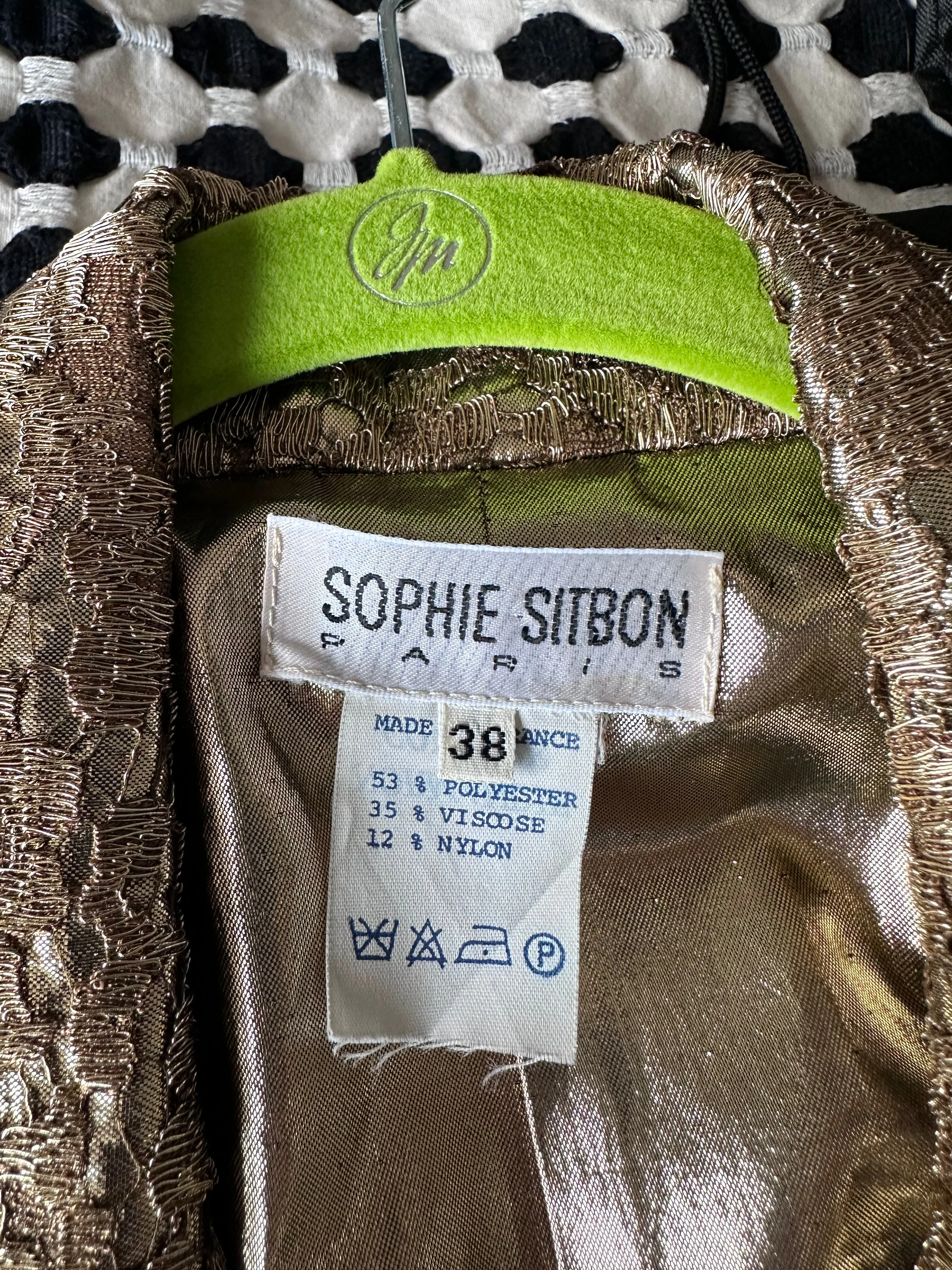 Vintage Sophie Sitbon Gold Lace Blazer
