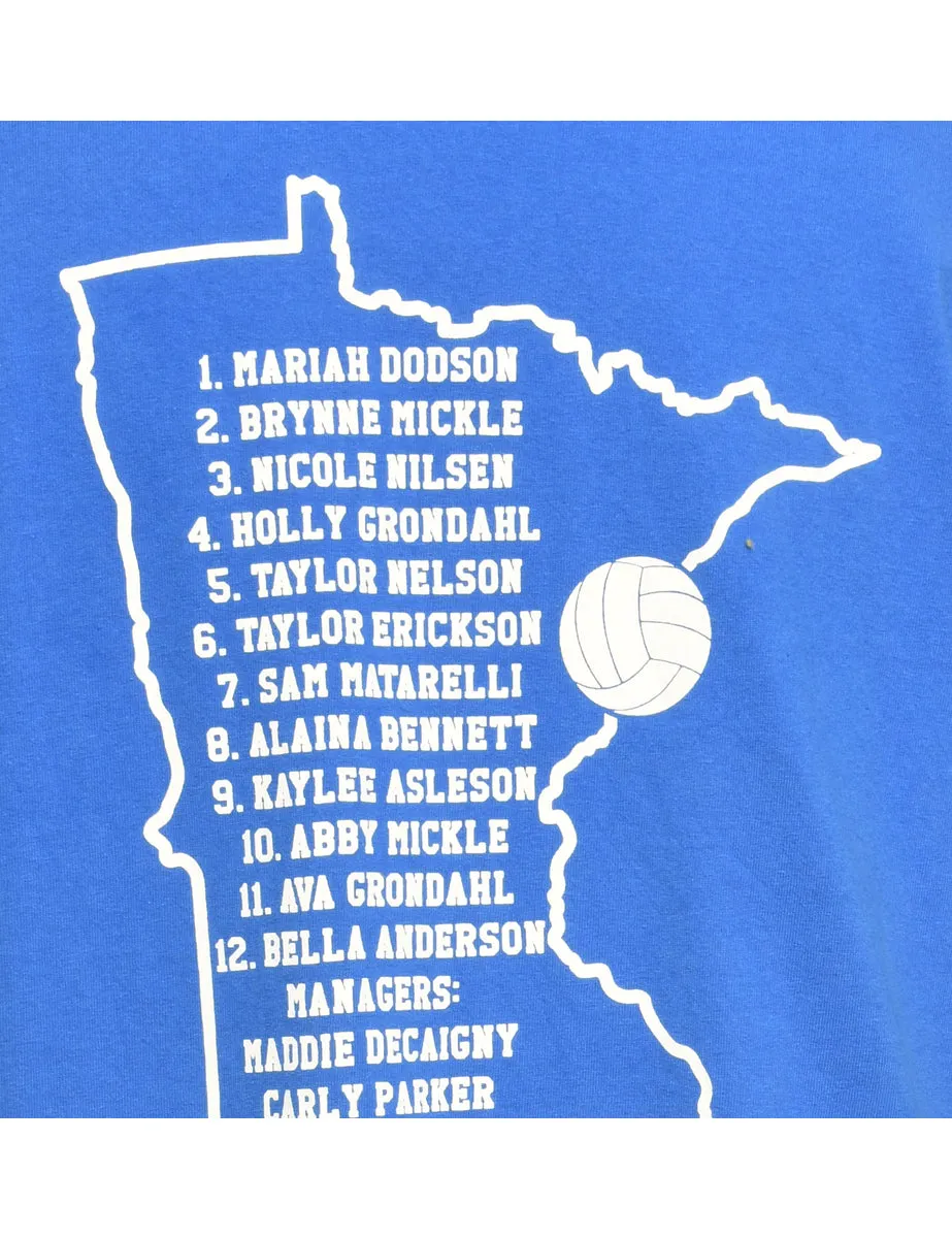 Volleyball Blue Sports T-shirt - M