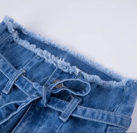 Women's High Waist Jeans With Belt