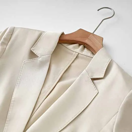 Women's Summber Blazer Work Office Blazers One Button Jacket with Pocket