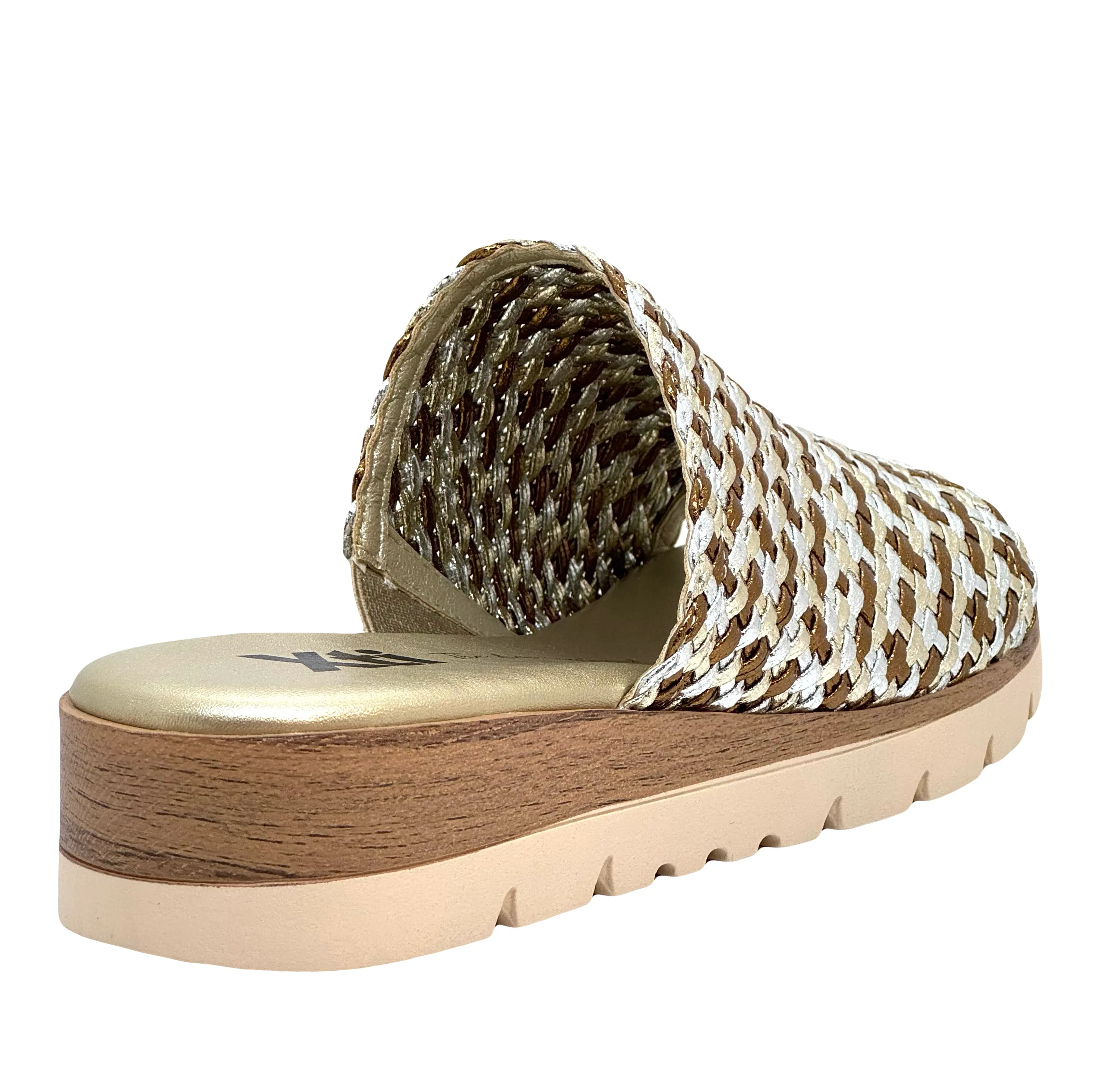XTI Ladies Woven Upper Backless Sandal