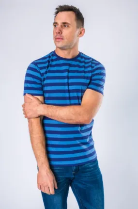 XV KINGS Saracens T-Shirt - Sapphire Stripe
