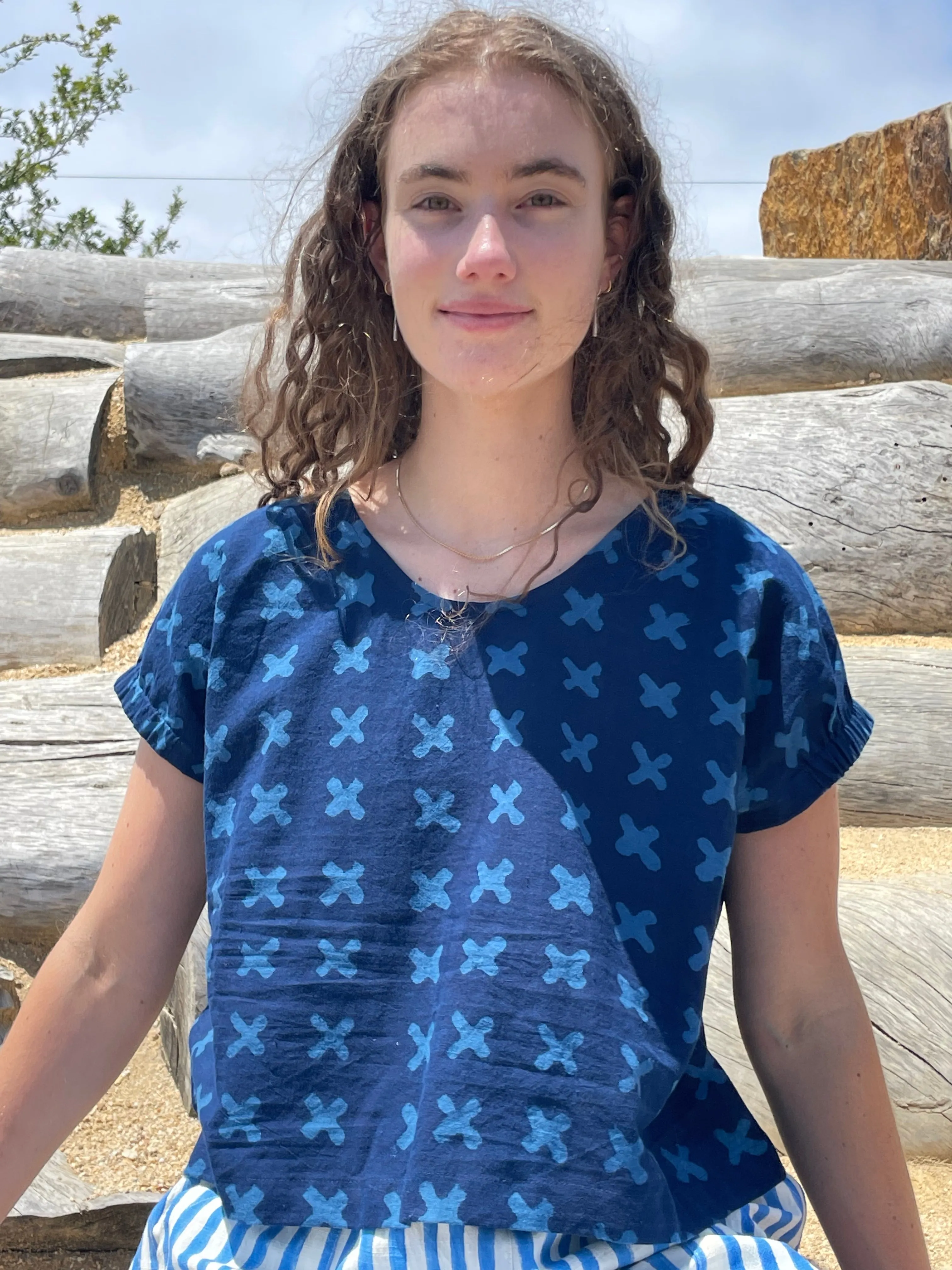 Zélia Top Indigo Cross (XS-XXL)